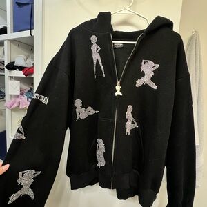 Super cute black zip up- Size S/M- New- Worn once (brand- Named collective)